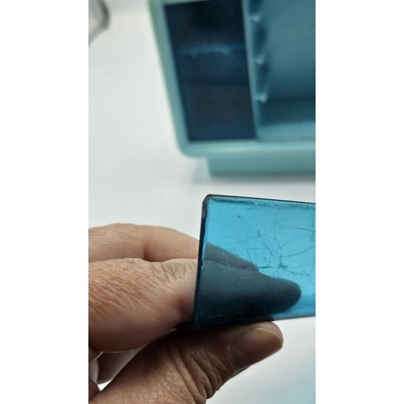 Vintage 1978 Barbie Dream Hutch Cabinet Blue Kitchen Table Blue USA Collectible - Picture 14 of 14